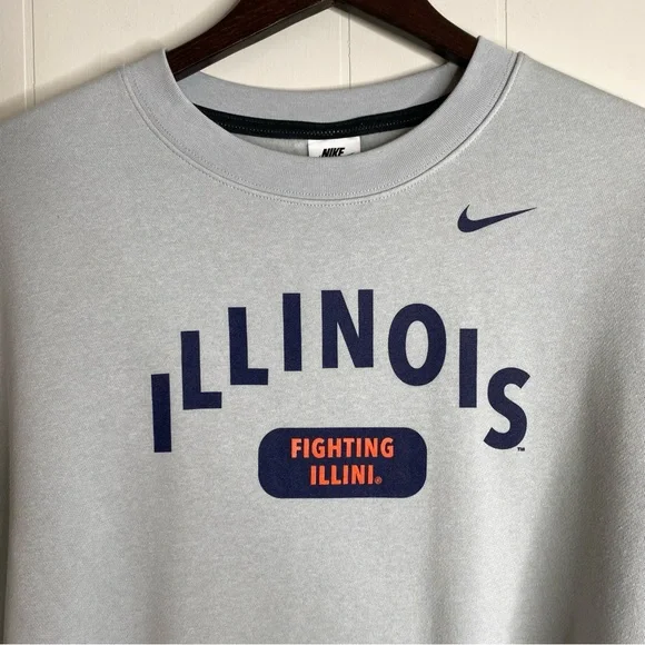 Nike Illinois Fighting Illini crew neck women’s oversized college sweatshirt new - Picture 3 of 5